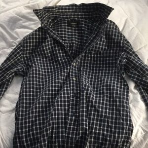 Navy blue long sleeve button up express small